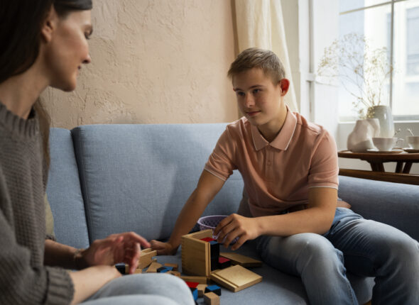 side-view-woman-boy-sitting-couch